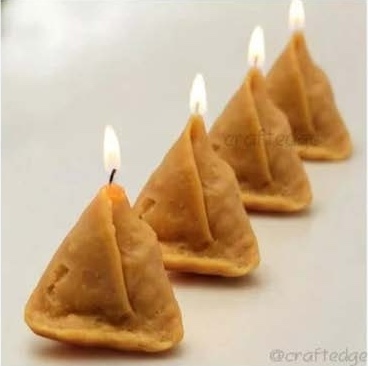 Mini Samosa Candle — Handmade Candle by Swadeshi Karigari