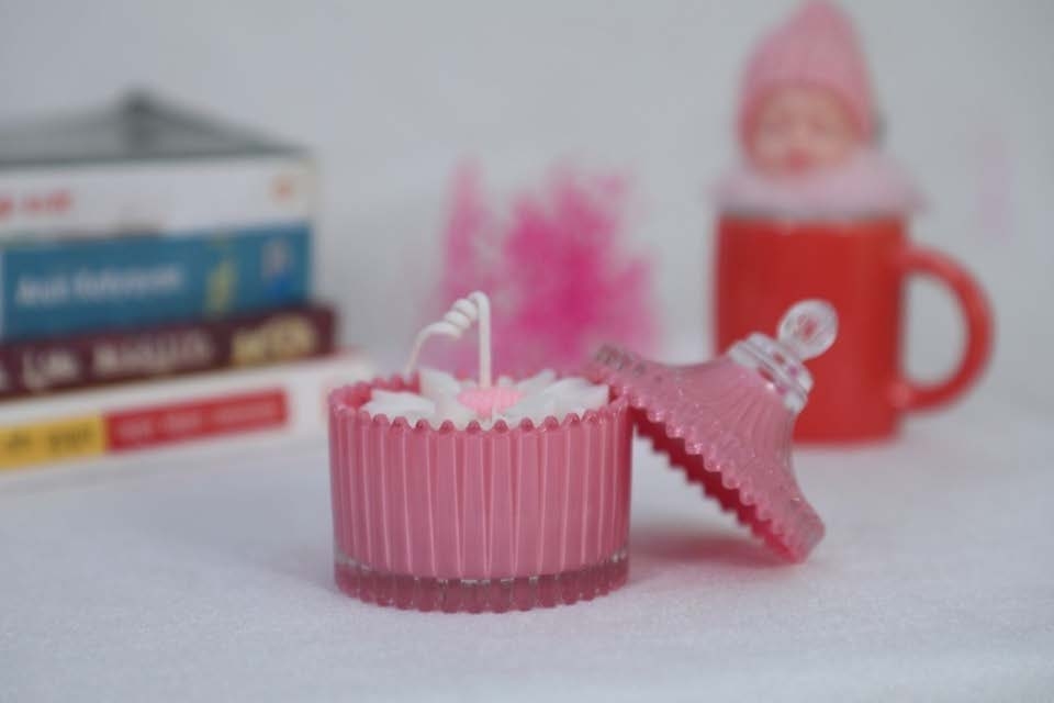 Pink Candy — Handmade Candle by Swadeshi Karigari