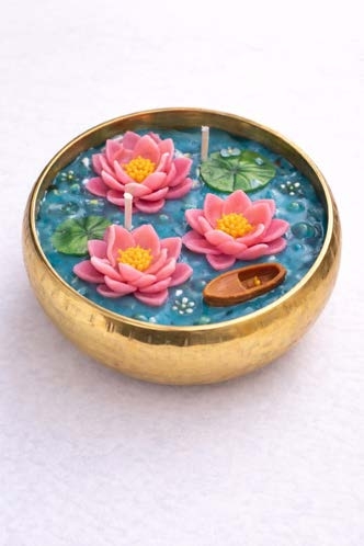4-Inch Urli Candle (With Toppings) — Handmade Candle by Swadeshi Karigari