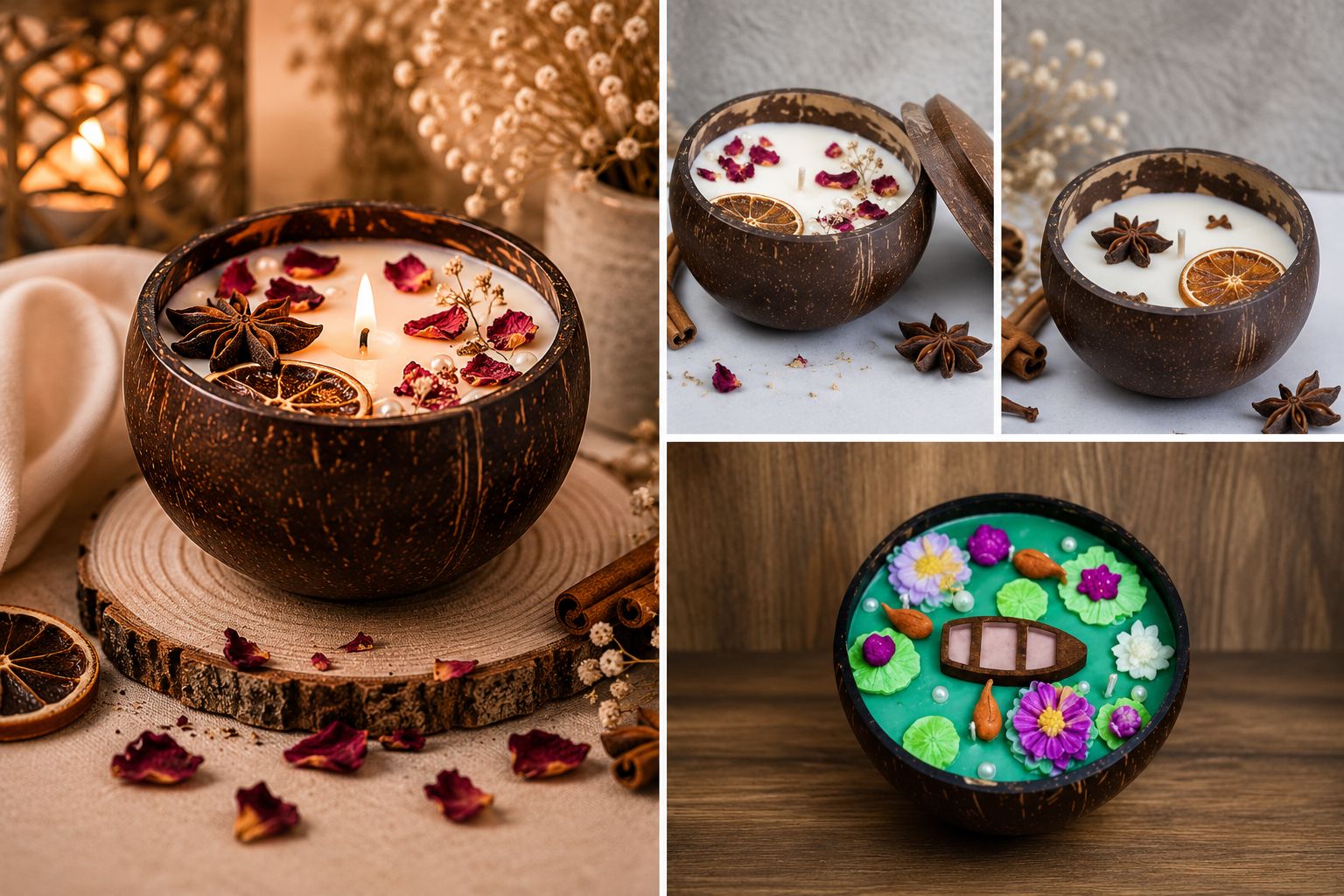 Coconut Shell Candle — Handmade Candle by Swadeshi Karigari