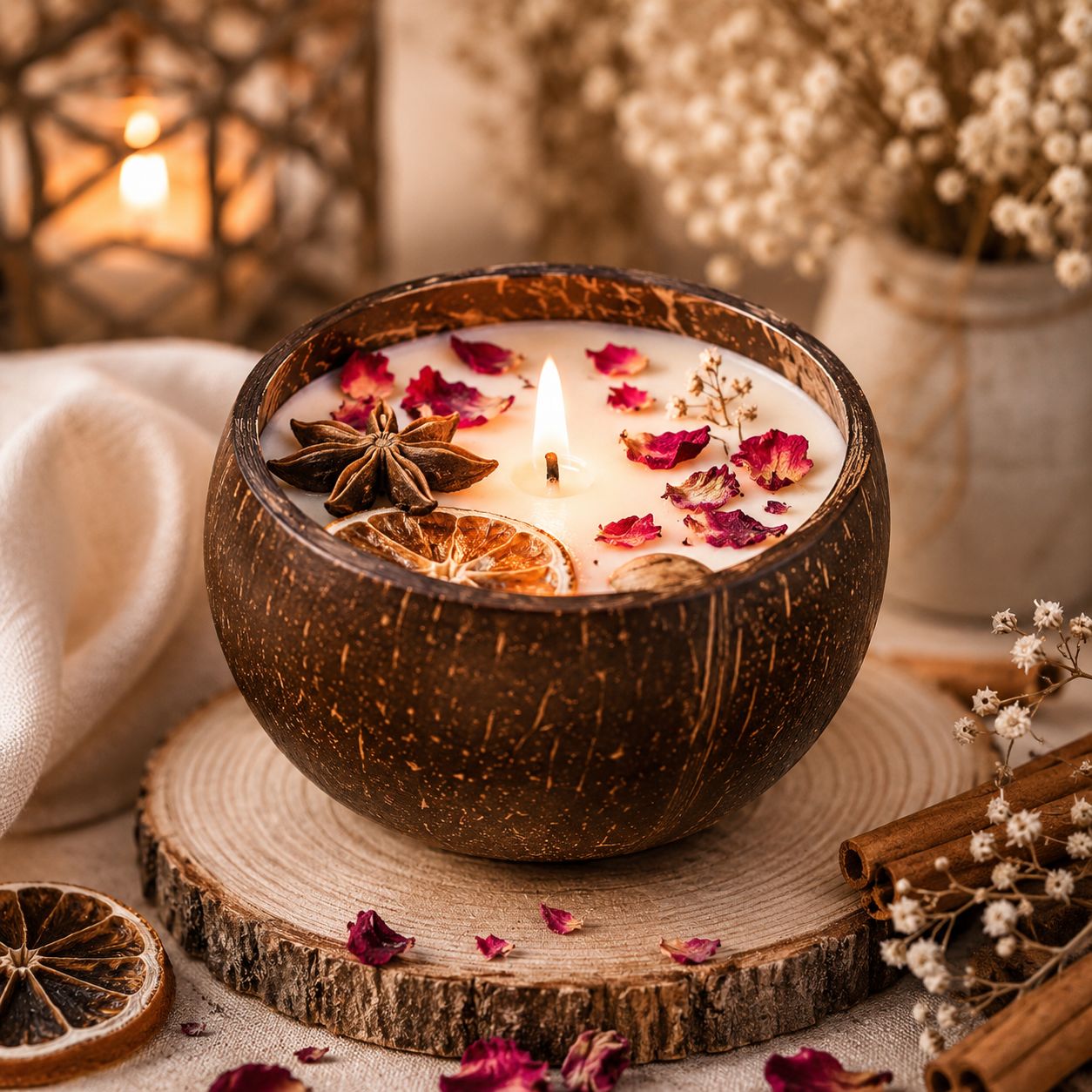 Coconut Shell Candle (Classic) — Handmade Candle by Swadeshi Karigari