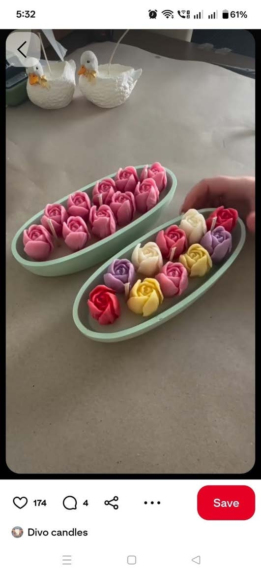 Boat Candle (Rose Theme) — Handmade Candle by Swadeshi Karigari