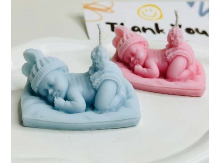 Bs12 - Baby Sleeping Candle — Handmade Candle by Swadeshi Karigari
