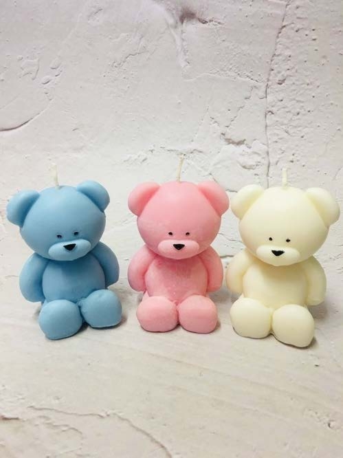 Bs8 - Teddy Bear Candle Small — Handmade Candle by Swadeshi Karigari
