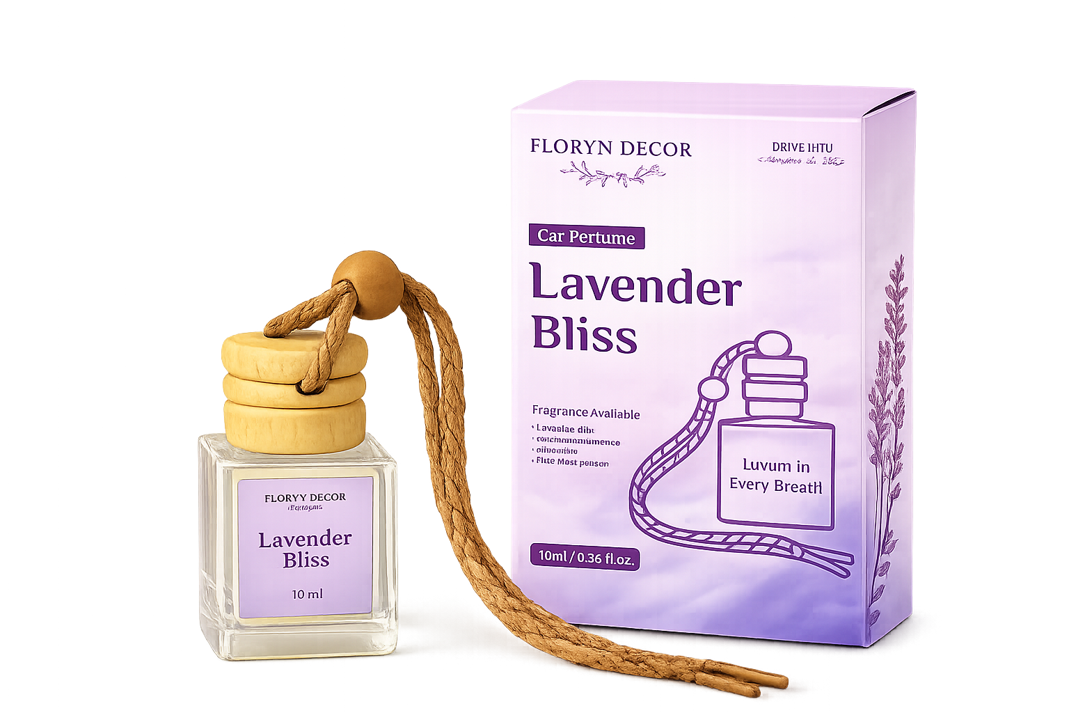 Lavender Bliss Hanging Car Perfume by Floryn Decor