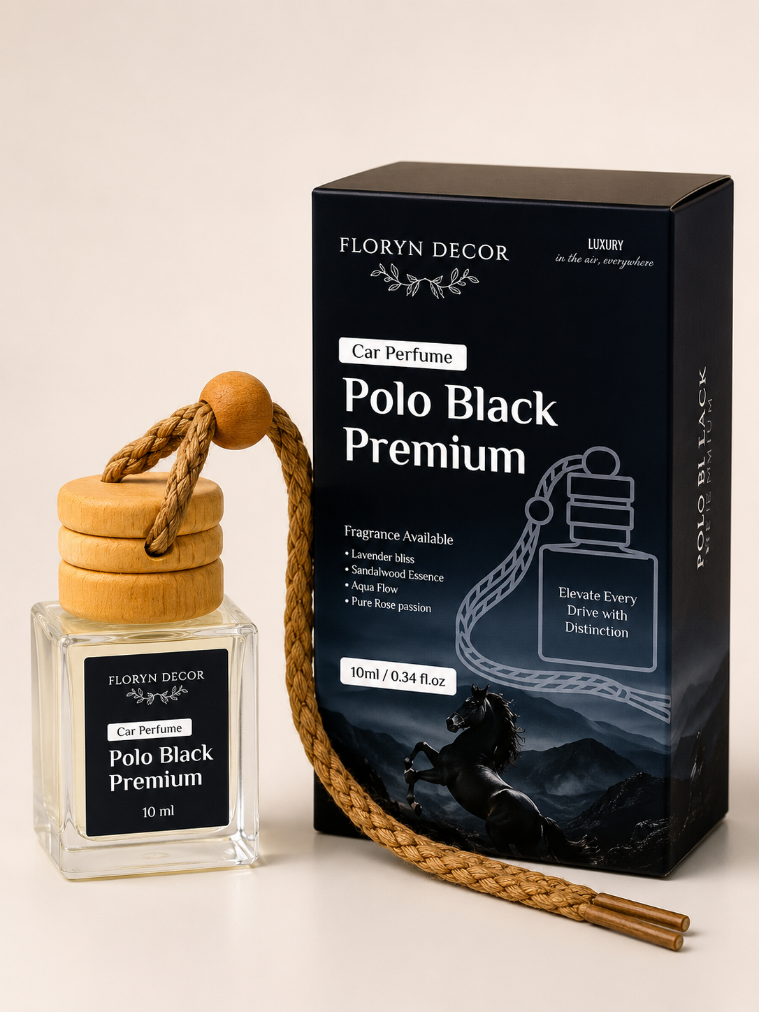 Polo Black Premium Hanging Car Perfume by Floryn Decor