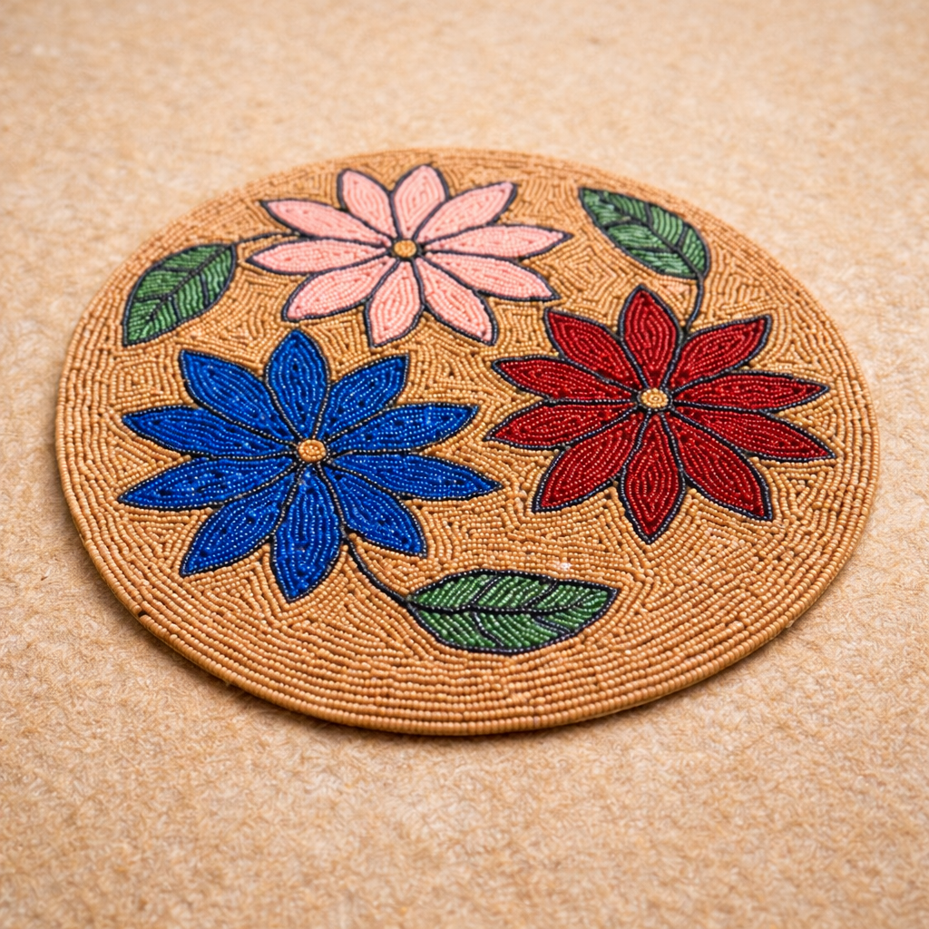 Phool Rang Beaded Table Mat