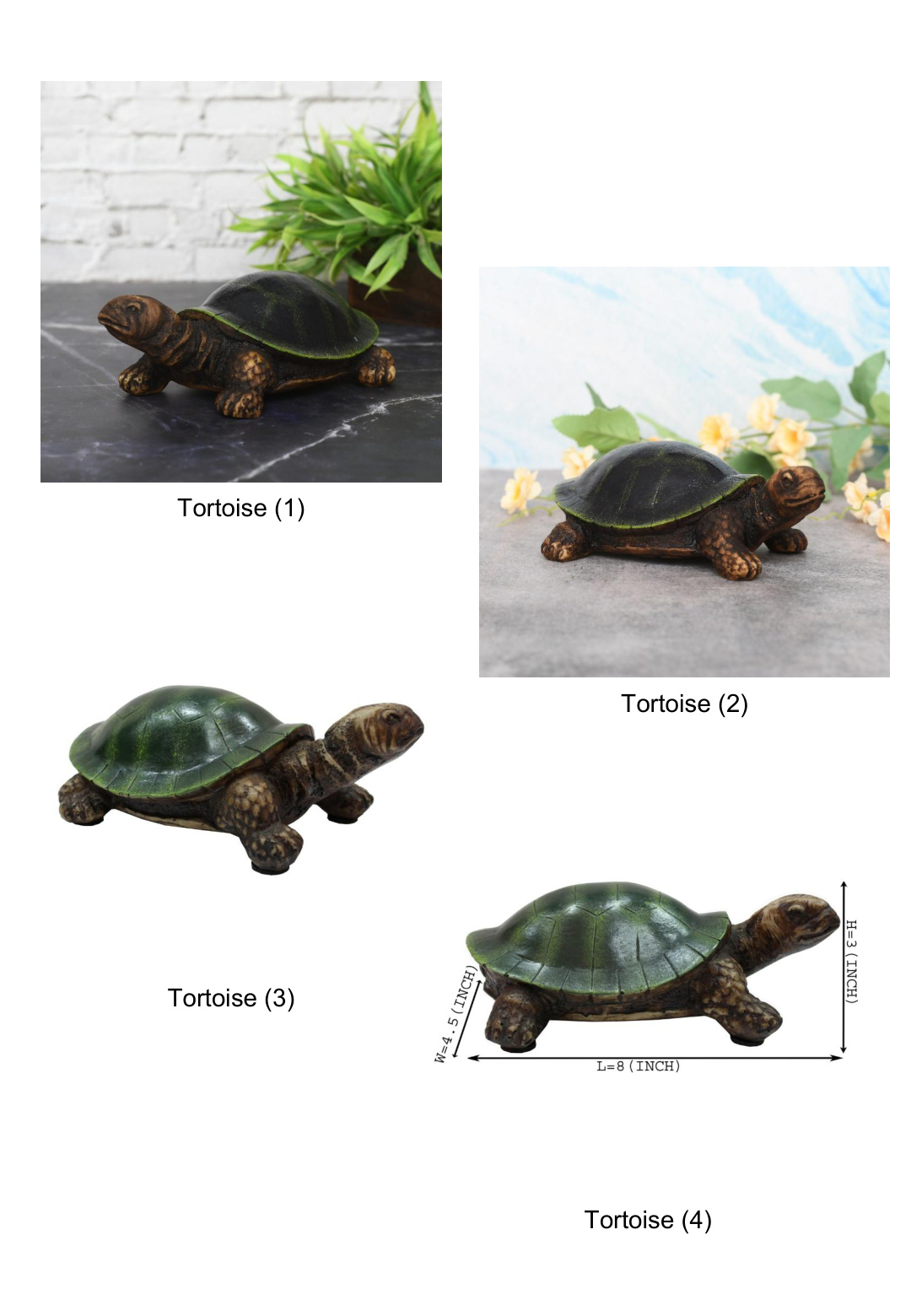 Decorative Resin Tortoise Figurine