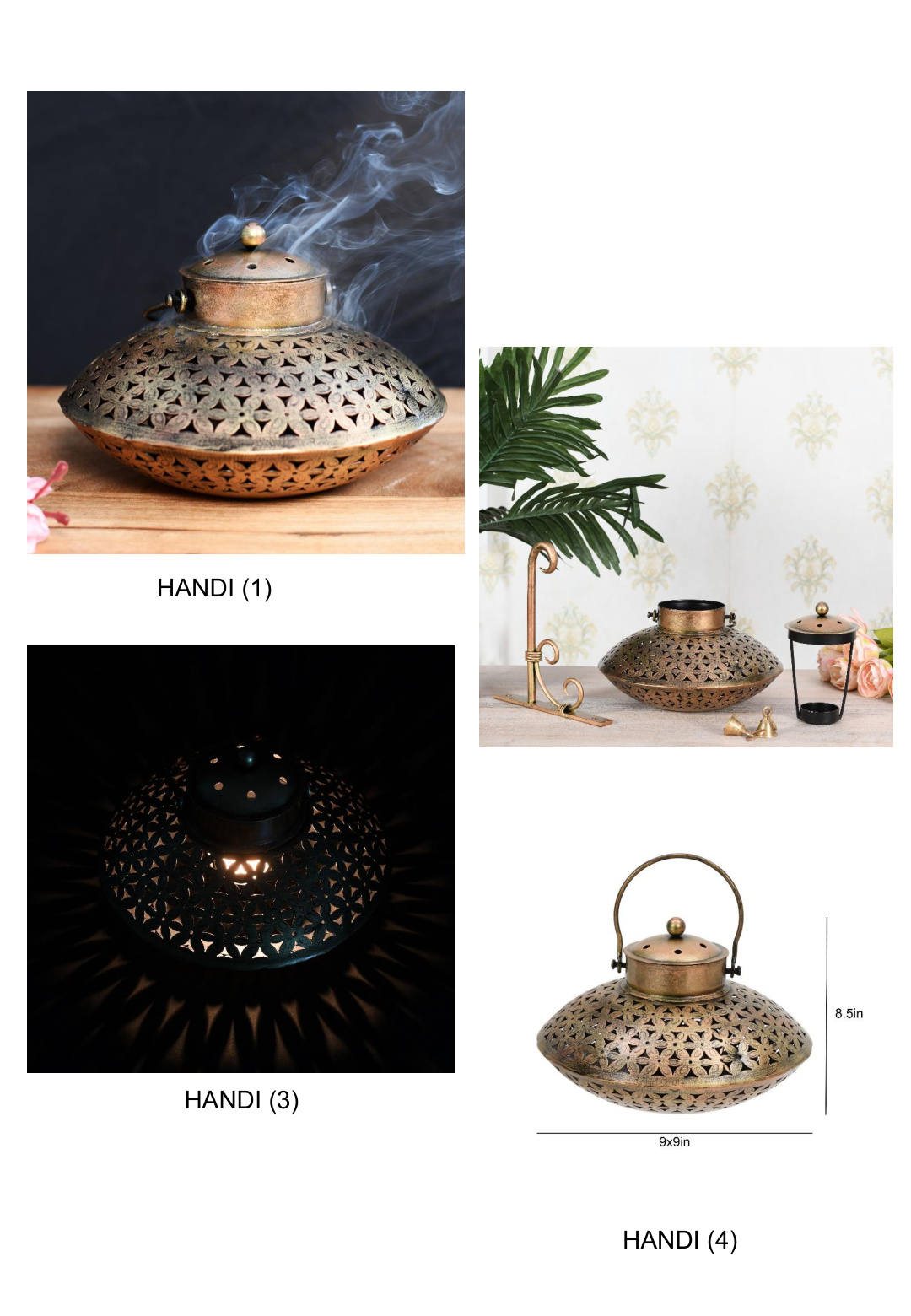 Brass Dhoop Handi Incense Burner