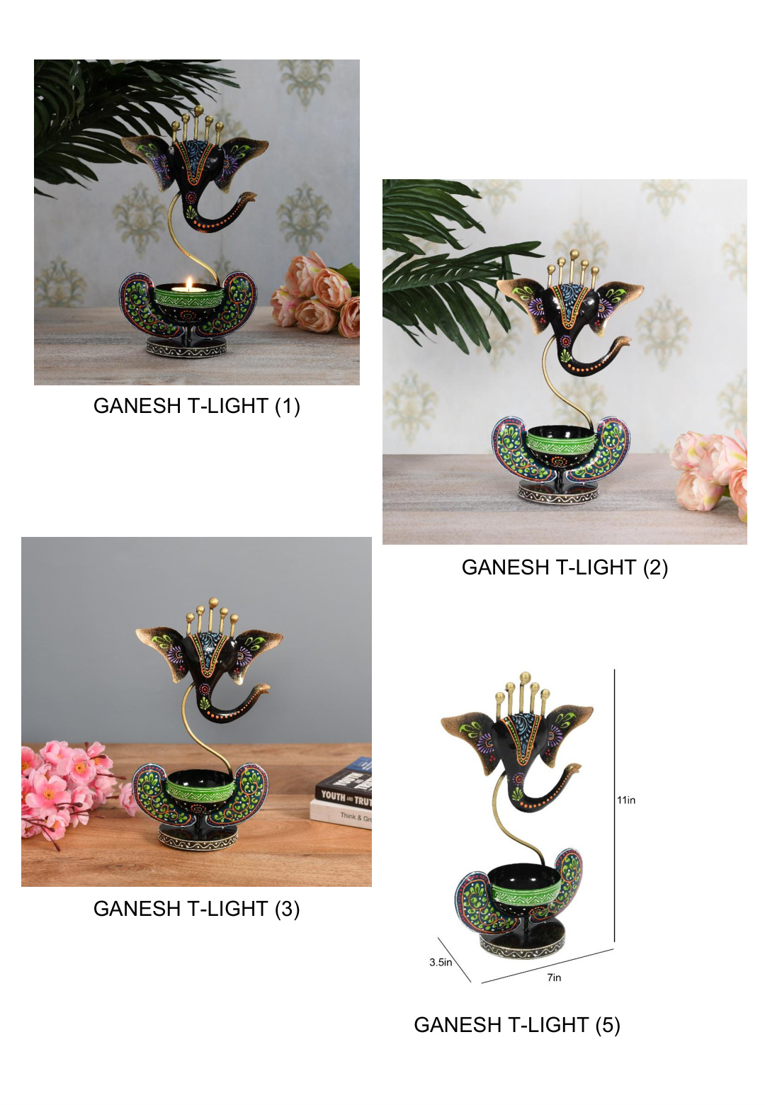 Ganesha Tealight Holder Decorative