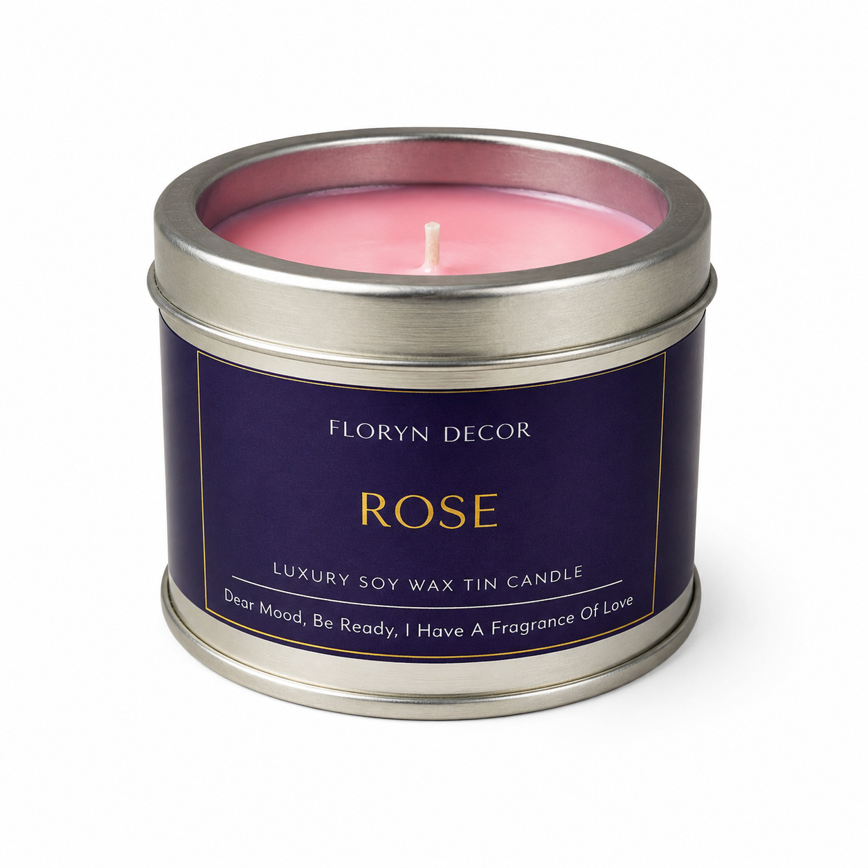 Tin Candle – Rose — Handmade Candle by Swadeshi Karigari
