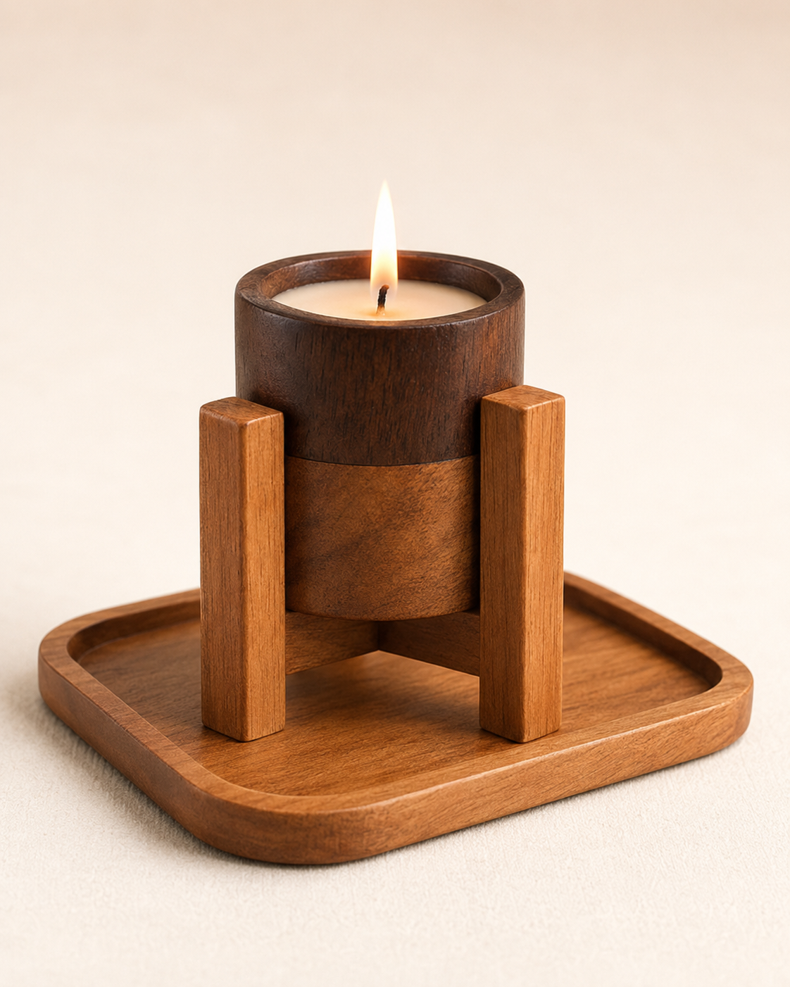 Wooden Candle FDWC-05 — Handmade Candle by Swadeshi Karigari